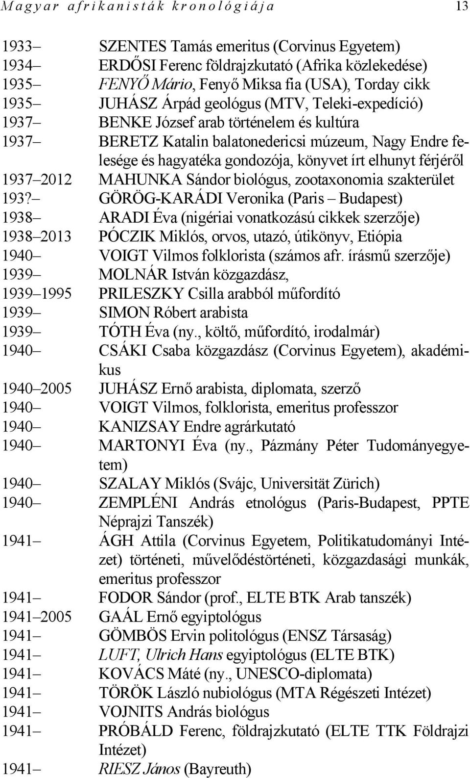 férjéről 1937 2012 MAHUNKA Sándor biológus, zootaxonomia szakterület 193?