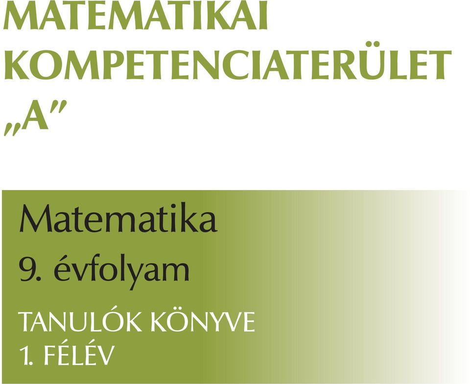 A Matematika 9.