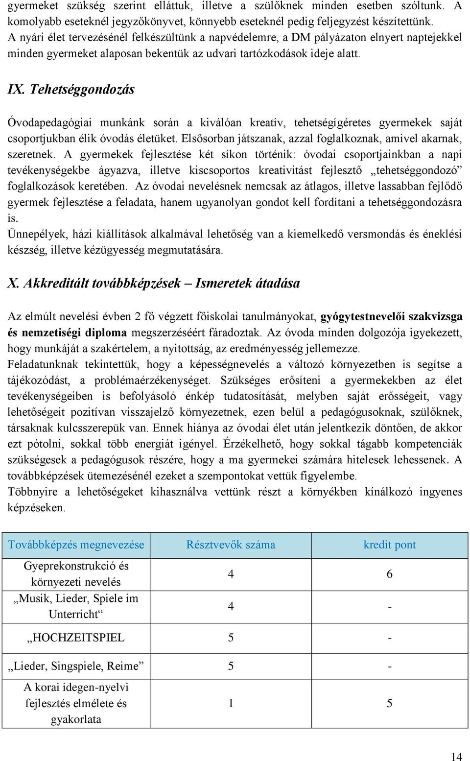 Tehetséggondozás Óvodapedagógiai munkánk során a kiválóan kreatív, tehetségígéretes gyermekek saját csoportjukban élik óvodás életüket.