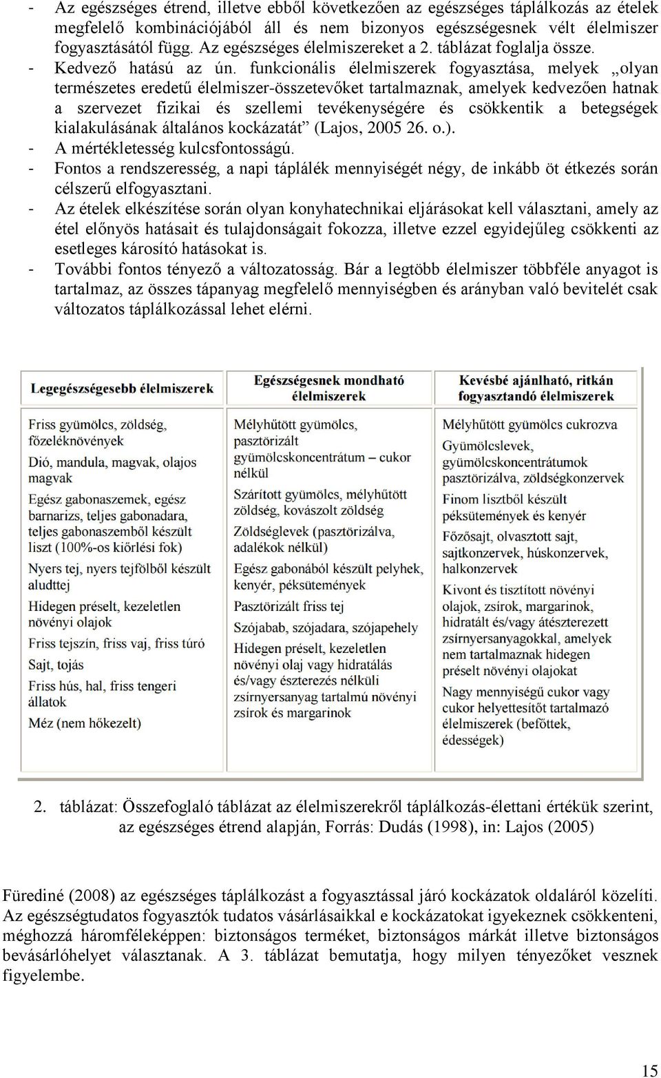 funkcionális élelmiszerek fogyasztása, melyek olyan természetes eredetű élelmiszer-összetevőket tartalmaznak, amelyek kedvezően hatnak a szervezet fizikai és szellemi tevékenységére és csökkentik a