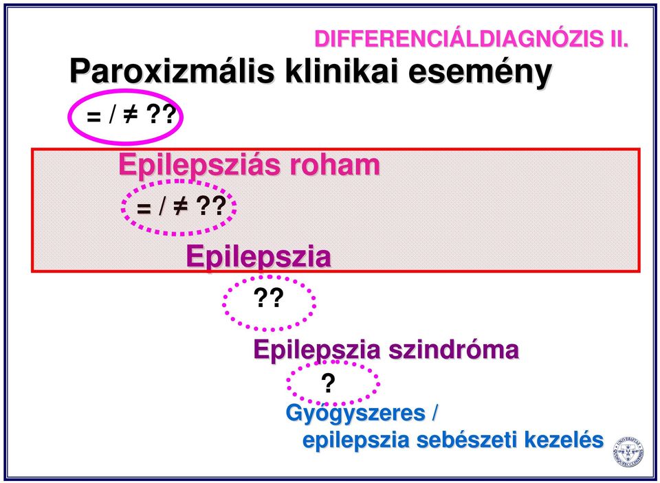 ? DIFFERENCIÁLDIAGN LDIAGNÓZIS II.