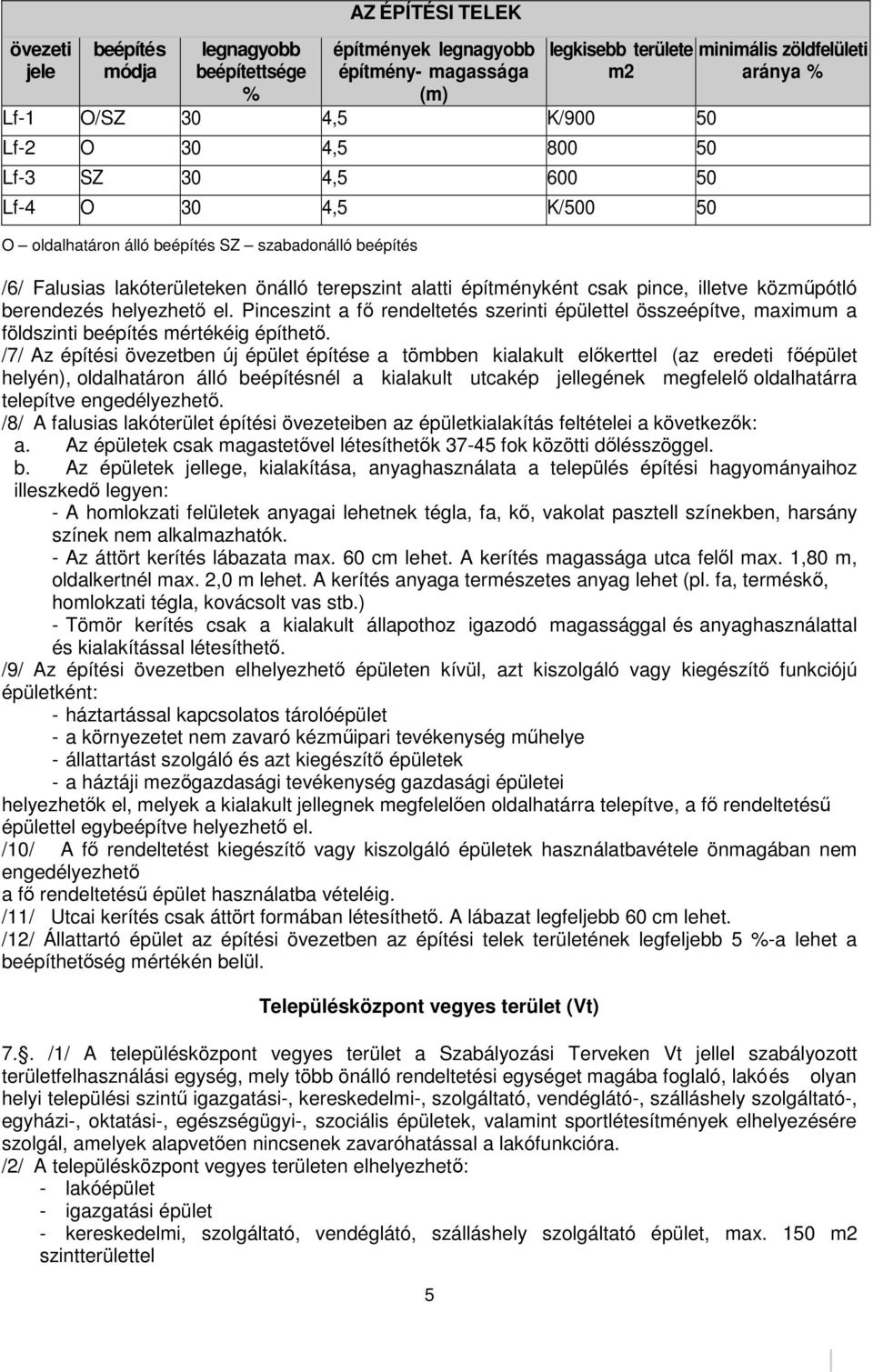 illetve közműpótló berendezés helyezhető el. Pinceszint a fő rendeltetés szerinti épülettel összeépítve, maximum a földszinti beépítés mértékéig építhető.