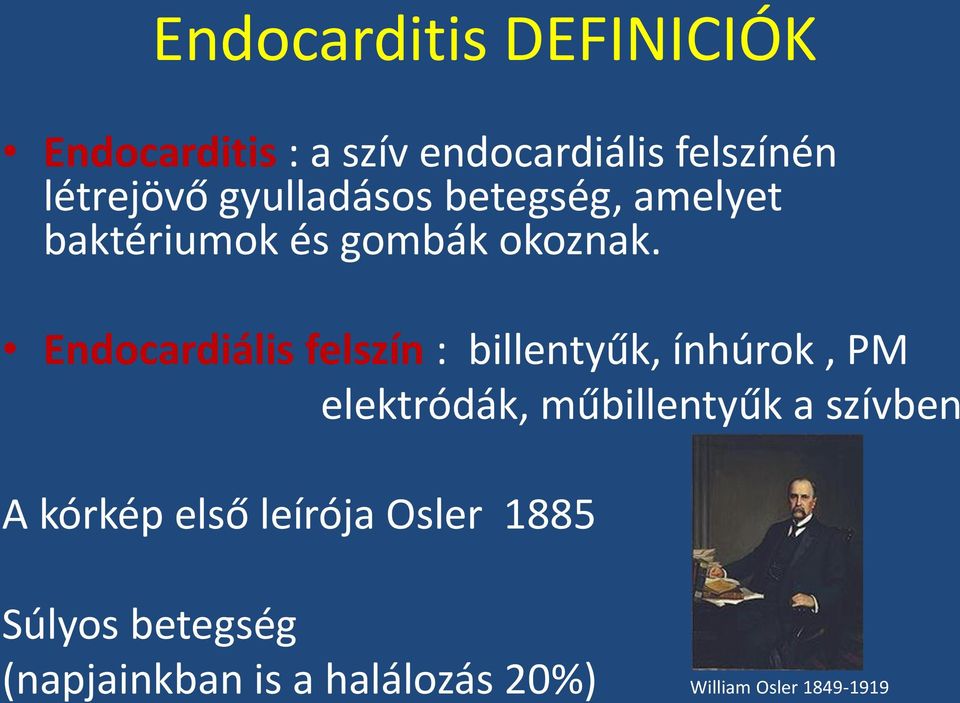 Endocardiális felszín : billentyűk, ínhúrok, PM elektródák, műbillentyűk a szívben