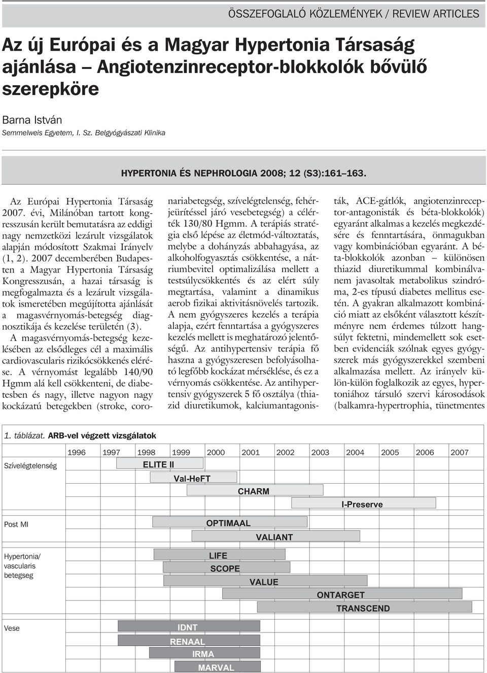 évi, Milánóban tartott kongresszusán került bemutatásra az eddigi nagy nemzetközi lezárult vizsgálatok alapján módosított Szakmai Irányelv (1, 2).