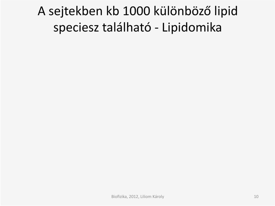 lipid speciesz