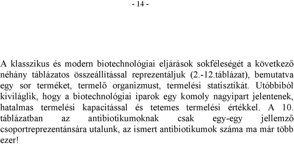 Utóbbiból kiviláglik, hogy a biotechnológiai iparok egy komoly nagyipart jelentenek, hatalmas termelési kapacitással és tetemes