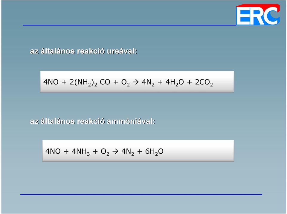 2CO 2 az általános reakció ammóni