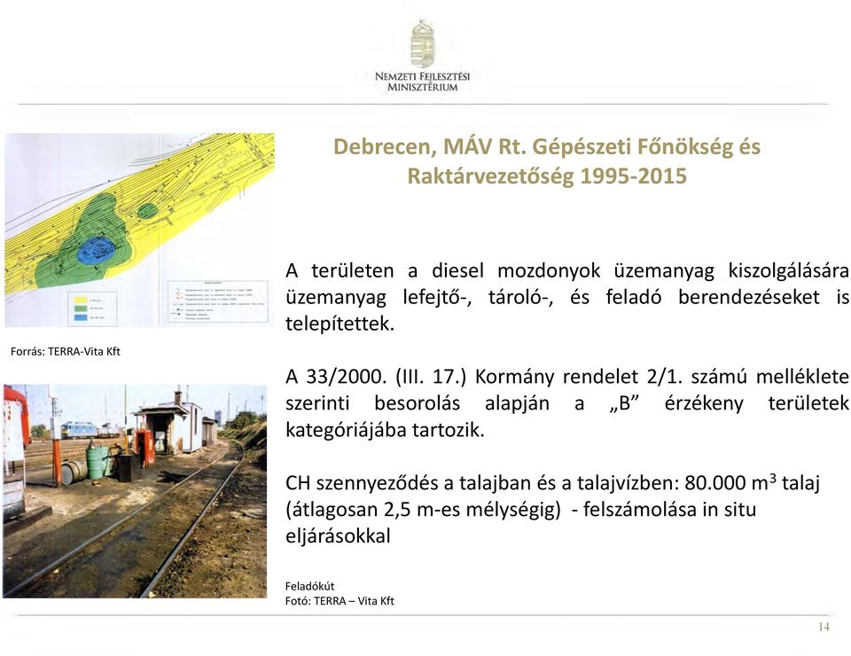 üzemanyag lefejtő-, tároló-, és feladó berendezéseket is telepítettek. A 33/2000. (III. 17.) Kormány rendelet 2/1.