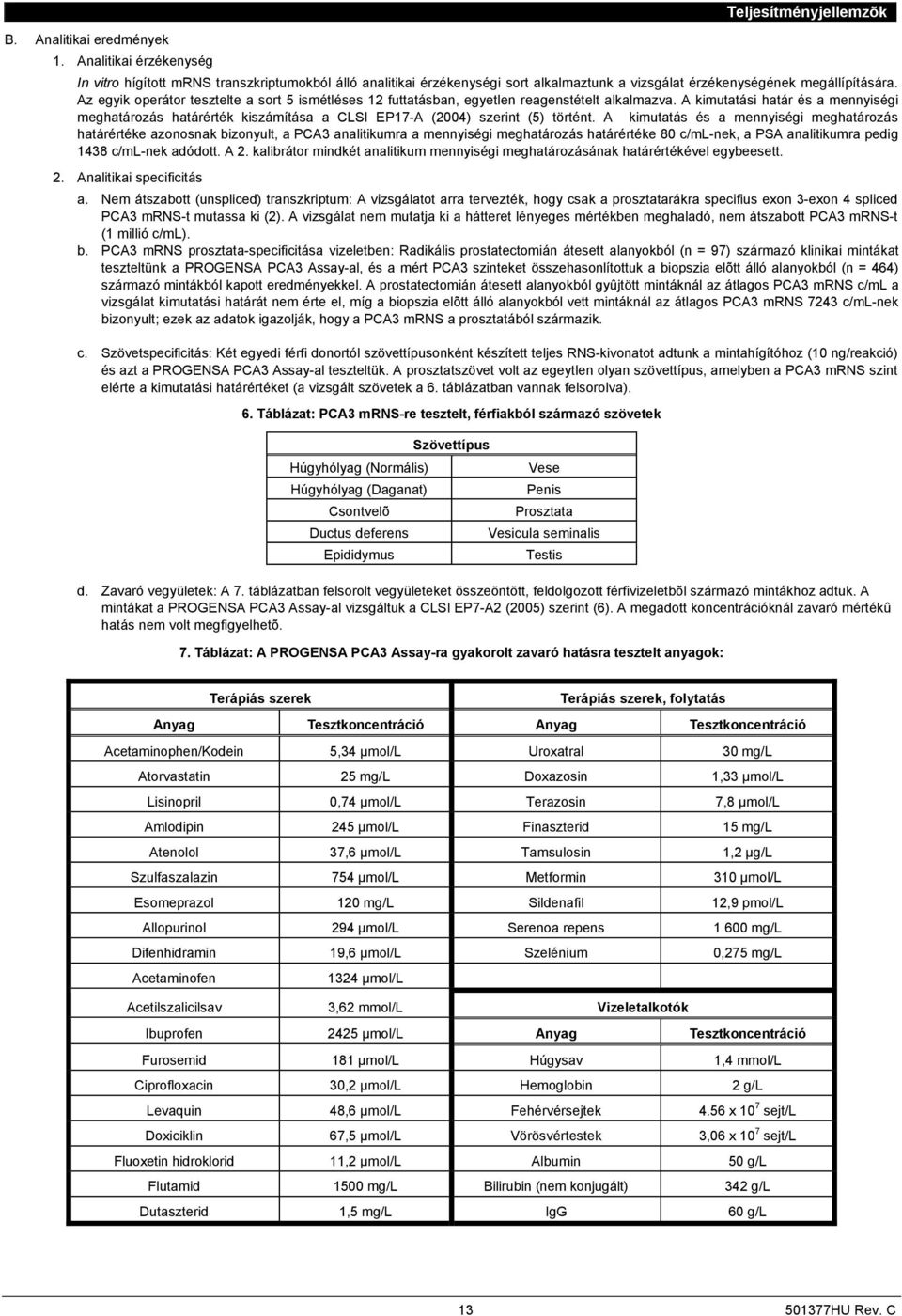 Az egyik operátor tesztelte a sort 5 ismétléses 12 futtatásban, egyetlen reagenstételt alkalmazva.