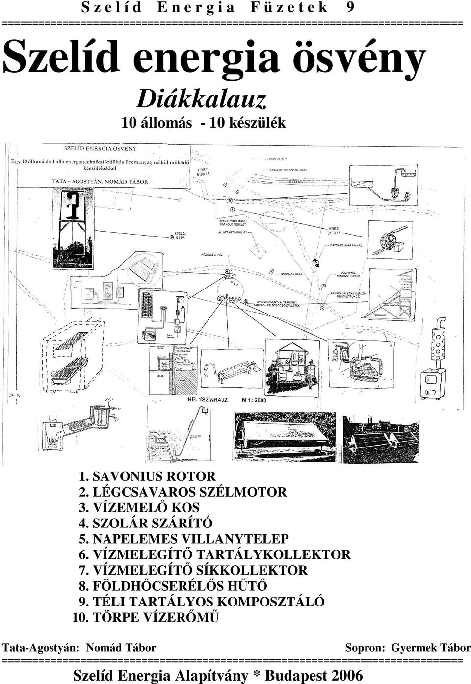 VÍZMELEGÍT TARTÁLYKOLLEKTOR 7. VÍZMELEGÍT SÍKKOLLEKTOR 8. FÖLDH CSERÉL S H T 9. TÉLI TARTÁLYOS KOMPOSZTÁLÓ 10.