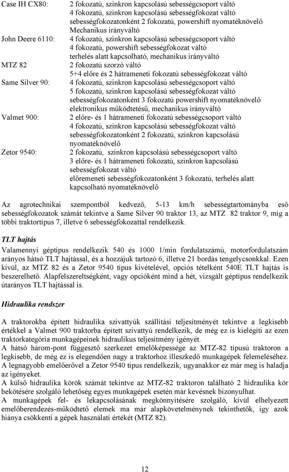 kapcsolható, mechanikus irányváltó 2 fokozatú szorzó váltó 5+4 előre és 2 hátrameneti fokozatú sebességfokozat váltó 4 fokozatú, szinkron kapcsolású sebességcsoport váltó 5 fokozatú, szinkron