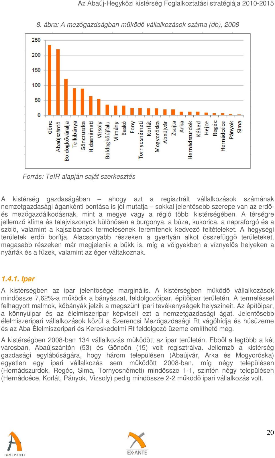 A térségre jellemző klíma és talajviszonyok különösen a burgonya, a búza, kukorica, a napraforgó és a szőlő, valamint a kajszibarack termelésének teremtenek kedvező feltételeket.