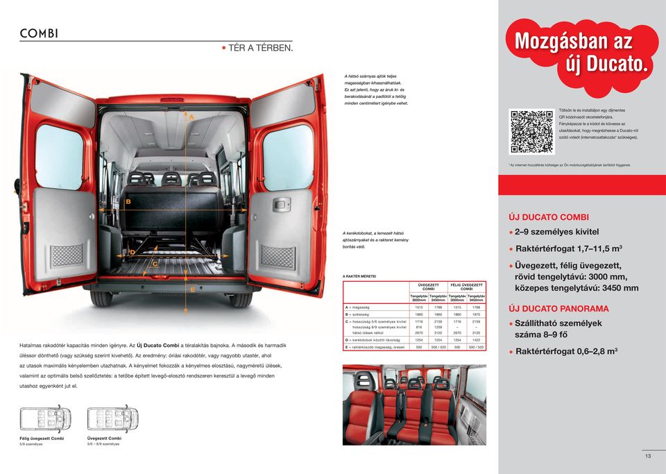 Fényképezze le a kódot és kövesse az utasításokat, hogy megnézhesse a Ducato-ról szóló videót (internetcsatlakozás* szükséges).