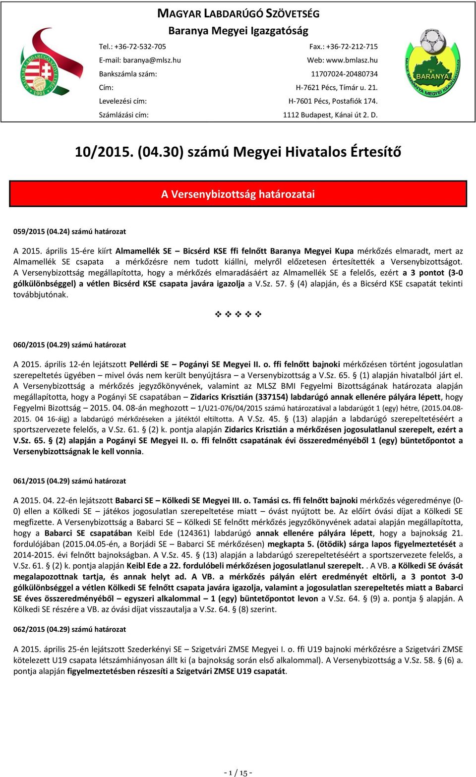 24) számú határozat A 2015.