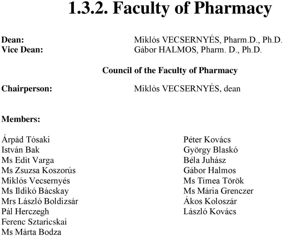 an: Miklós VECSERNYÉS, Pharm.D.