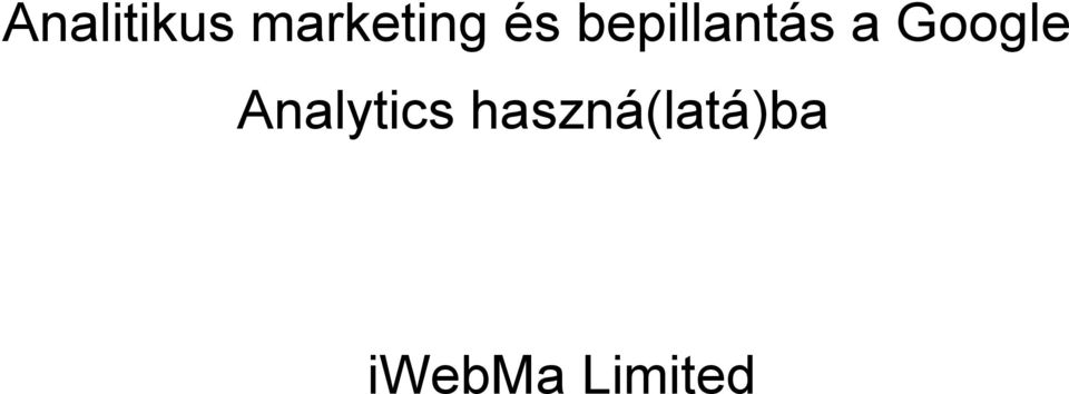 Google Analytics