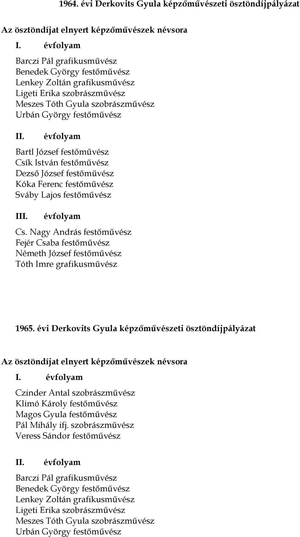István festőművész Dezső József festőművész Kóka Ferenc festőművész Sváby Lajos festőművész I Cs.