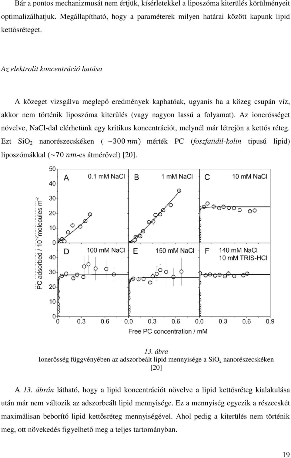 Az ionerısséget növelve, NaCl-dal elérhetünk egy kritikus koncentrációt, melynél már létrejön a kettıs réteg.