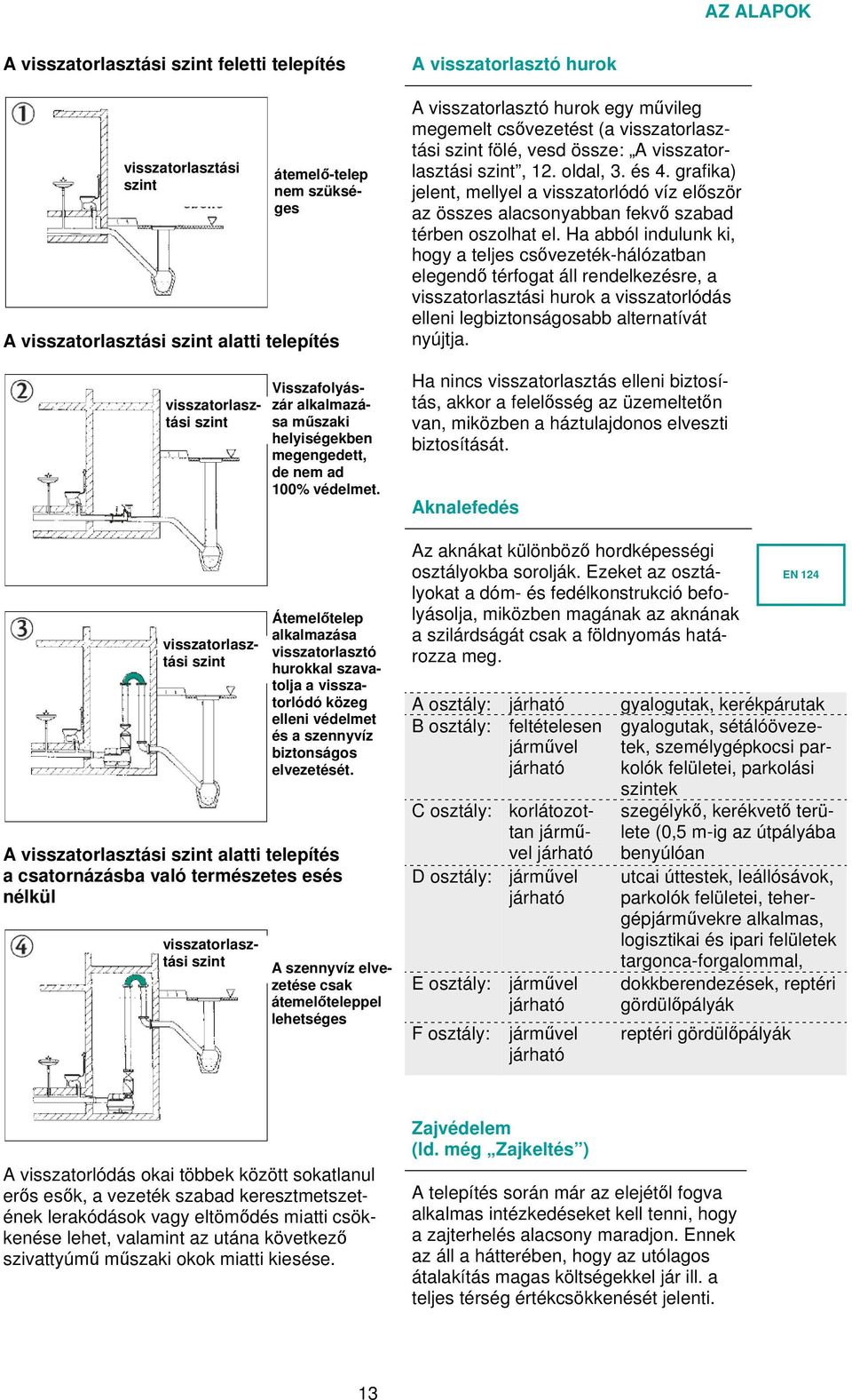 védelmet. Átemelőtelep alkalmazása visszatorlasztó hurokkal szavatolja a visszatorlódó közeg elleni védelmet és a szennyvíz biztonságos elvezetését.