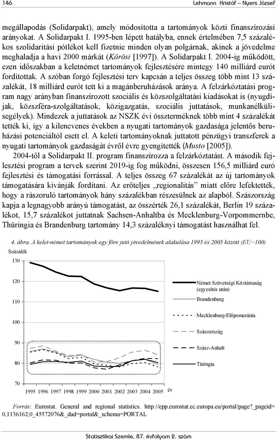 A Solidarpakt I. 2004-ig működött, ezen időszakban a keletnémet tartományok fejlesztésére mintegy 140 milliárd eurót fordítottak.