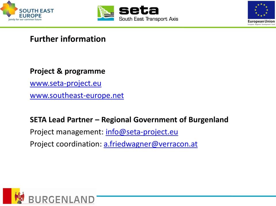 net SETA Lead Partner Regional Government of Burgenland