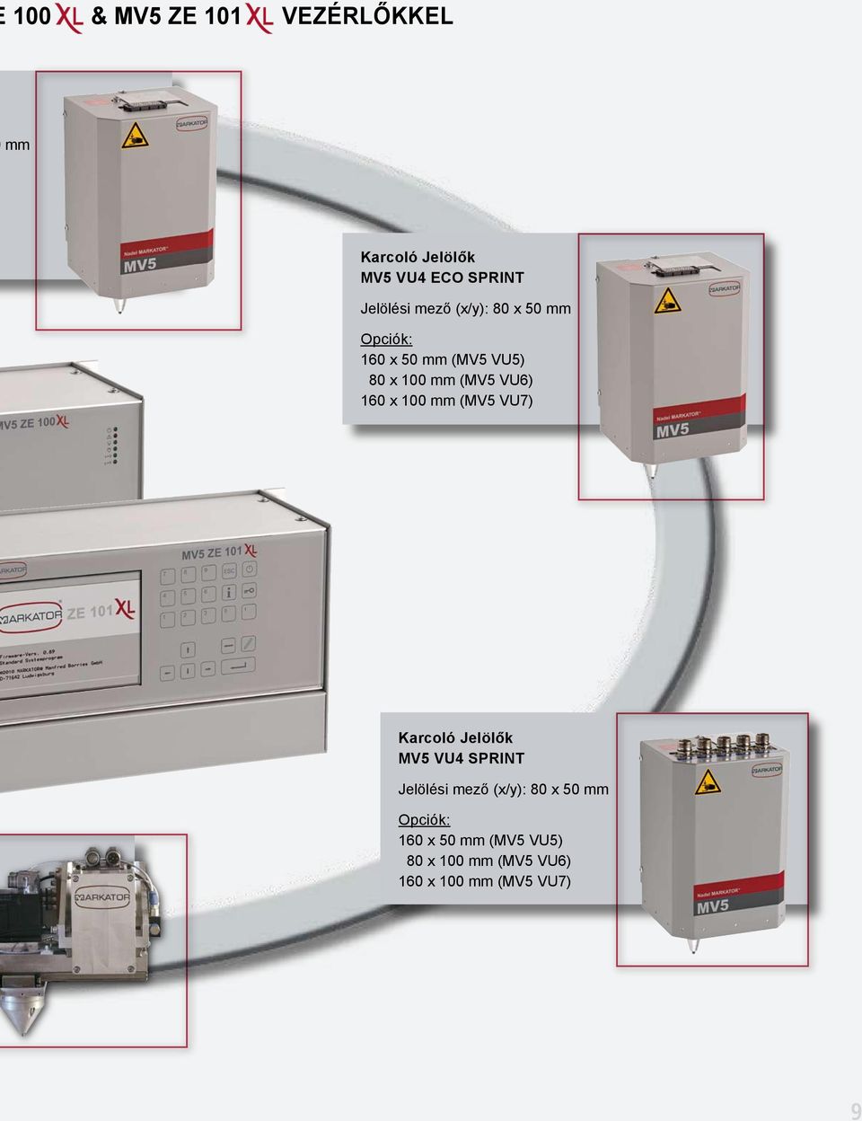 160 x 100 mm (MV5 VU7) Karcoló Jelölők MV5 VU4 SPRINT Jelölési  160 x 100 mm