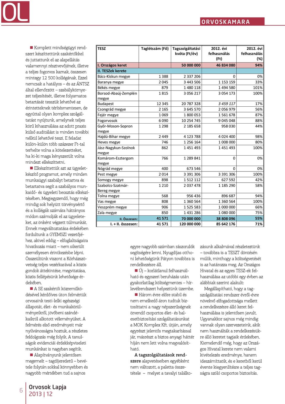 szolgáltatást nyújtunk, amelynek teljes körű kihasználása az adott praxis külső auditálást is minden további nélkül lehetővé teszi.