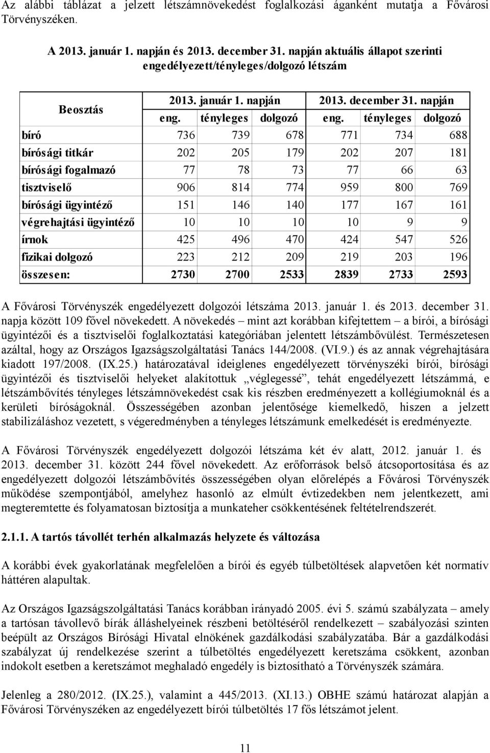 összesen: 2013. január 1. napján eng.