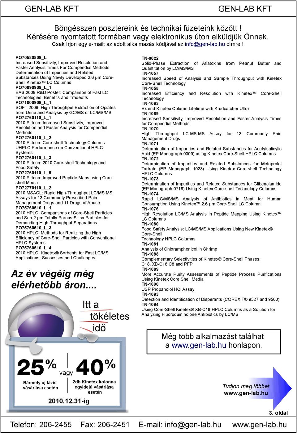 6 μm CoreShell Kinetex LC Columns PO70890909_L_1 EAS 2009 R&D Poster: Comparison of Fast LC Technologies, Benefits and Tradeoffs PO71000909_L_1 SOFT 2009: High Throughput Extraction of Opiates from