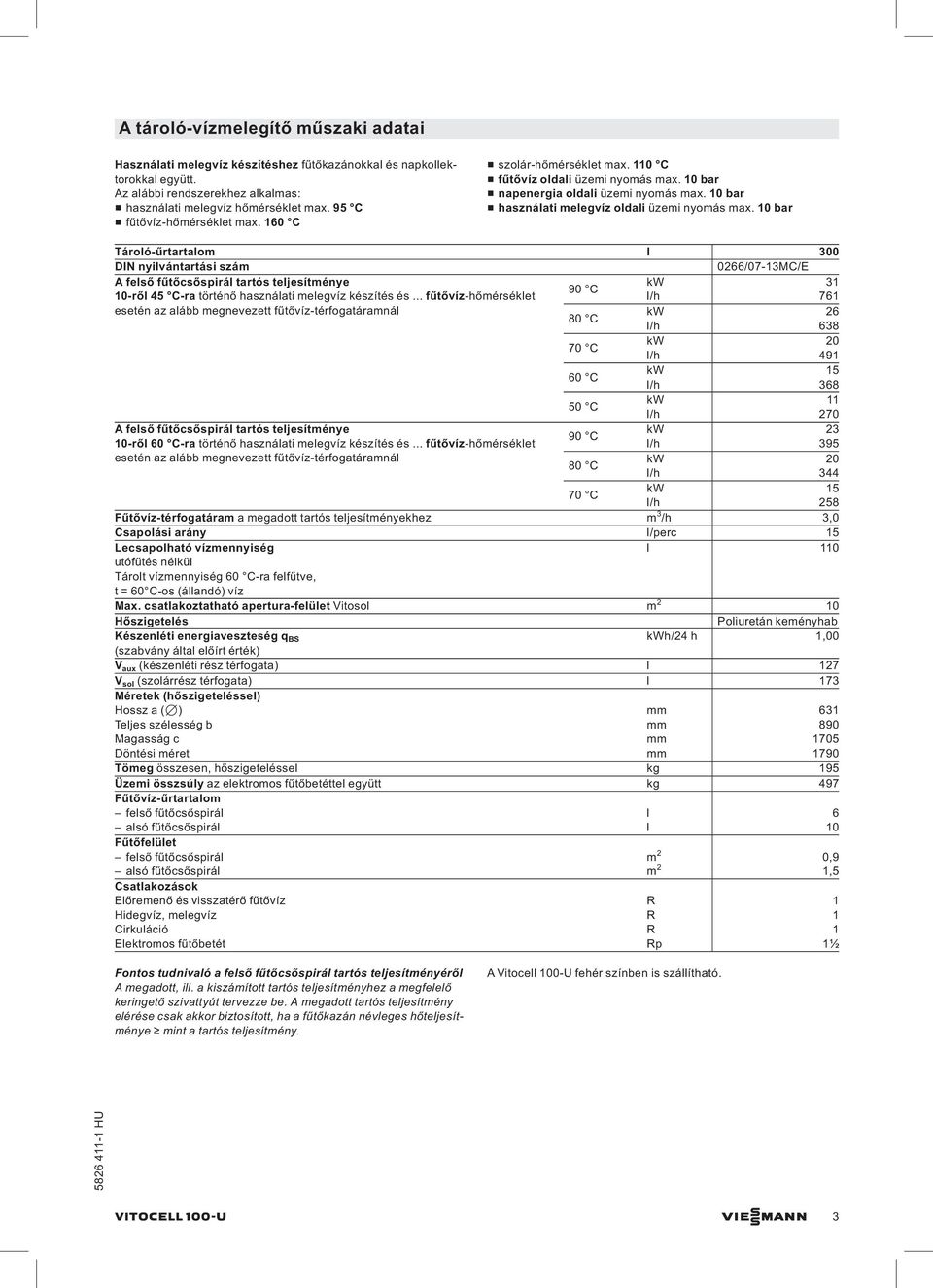 10 bar & használati melegvíz oldali üzemi nyomás max.