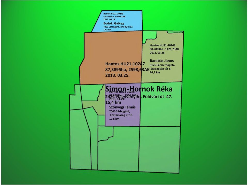 Sárszentágota, 87,3895ha, 2598,63AK Szabadság tér 5.