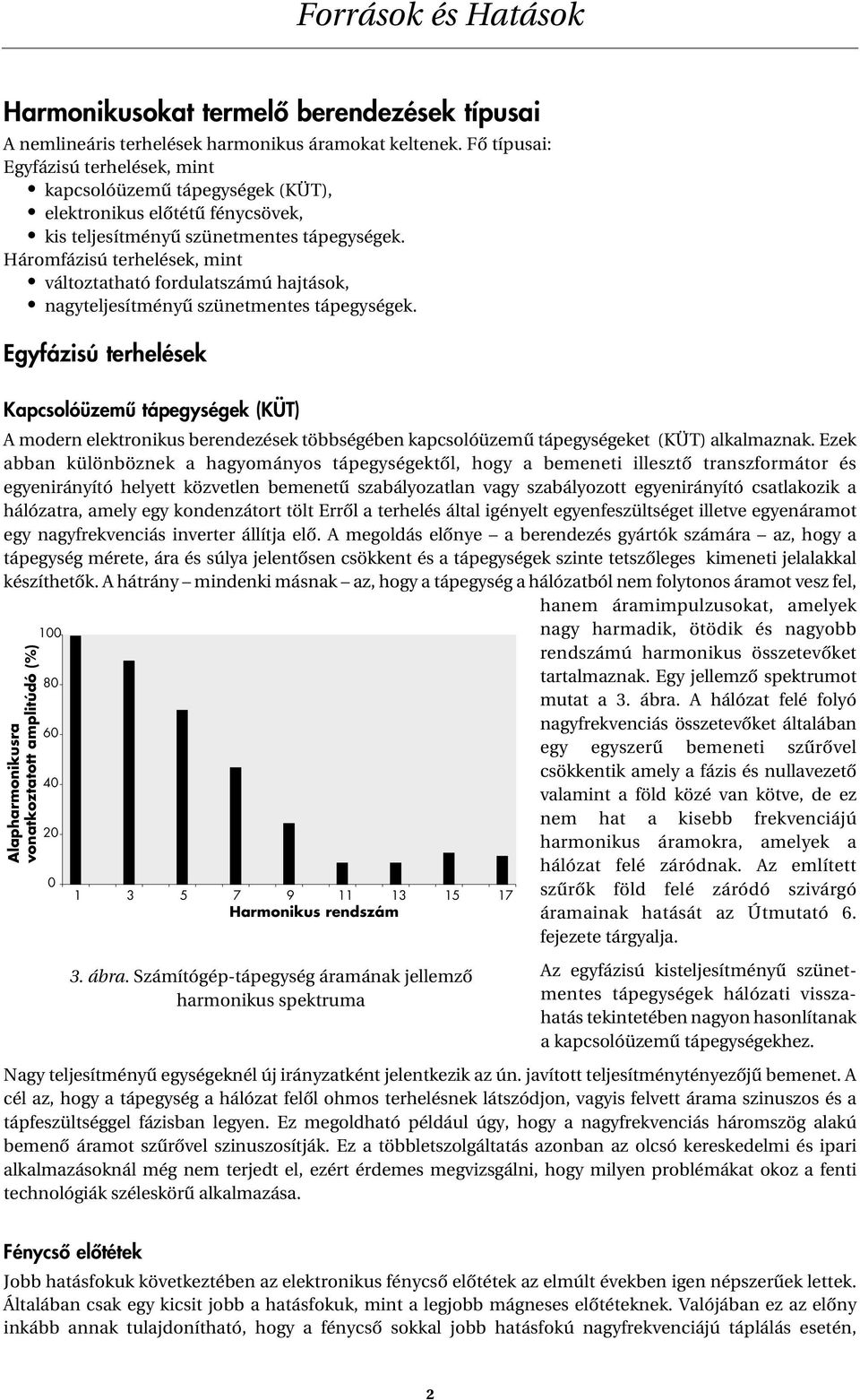 Háromfázisú terhelések, mint változtatható fordulatszámú hajtások, nagyteljesítményû szünetmentes tápegységek.