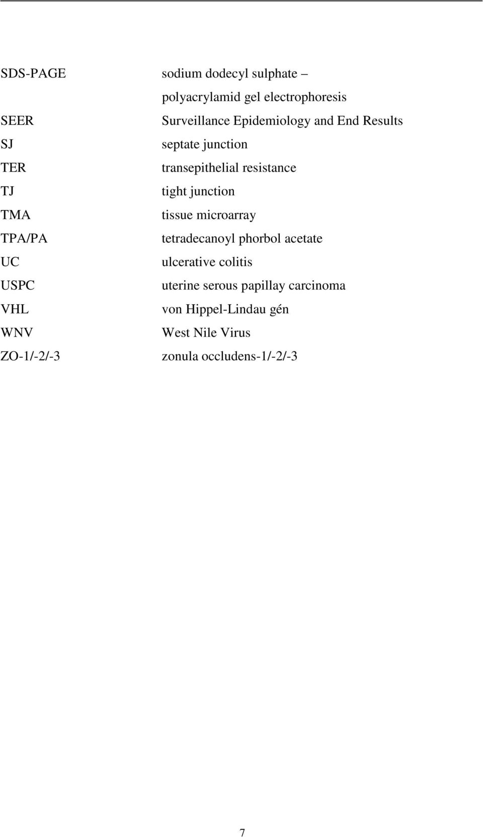 junction TMA tissue microarray TPA/PA tetradecanoyl phorbol acetate UC ulcerative colitis USPC