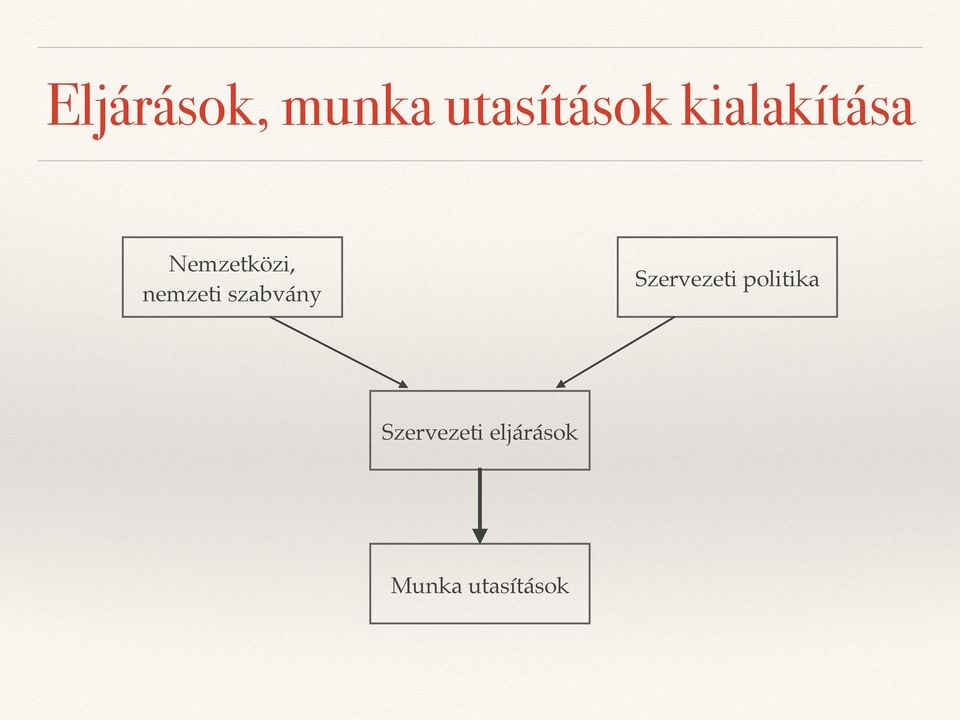 szabvány Szervezeti politika