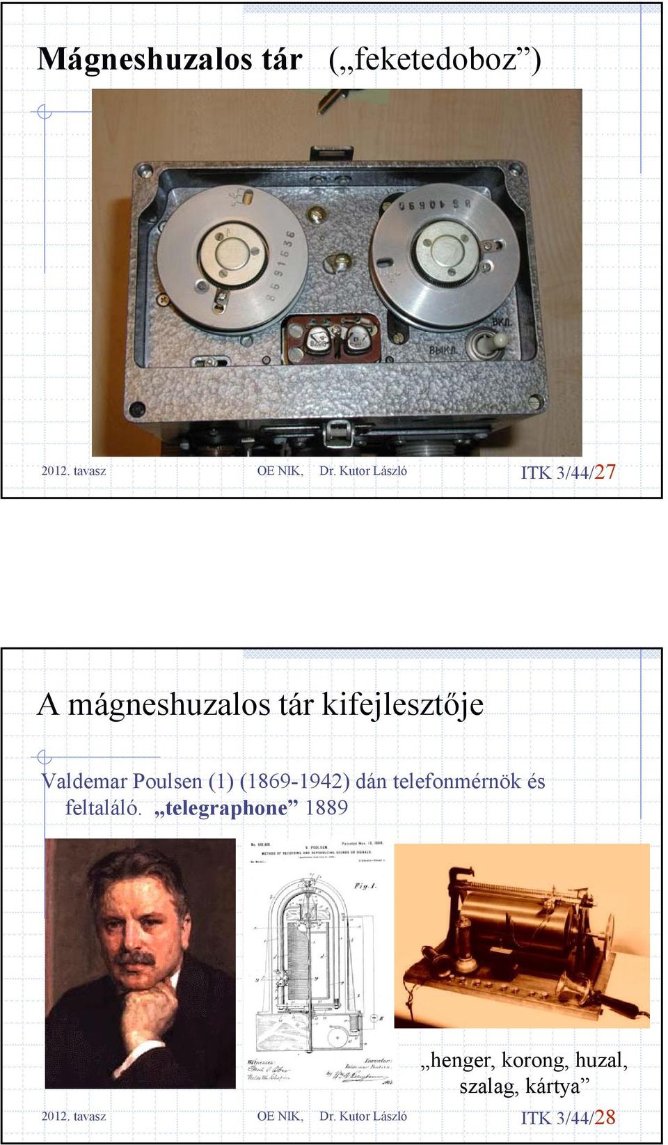 (1869-1942) dán telefonmérnök és feltaláló.