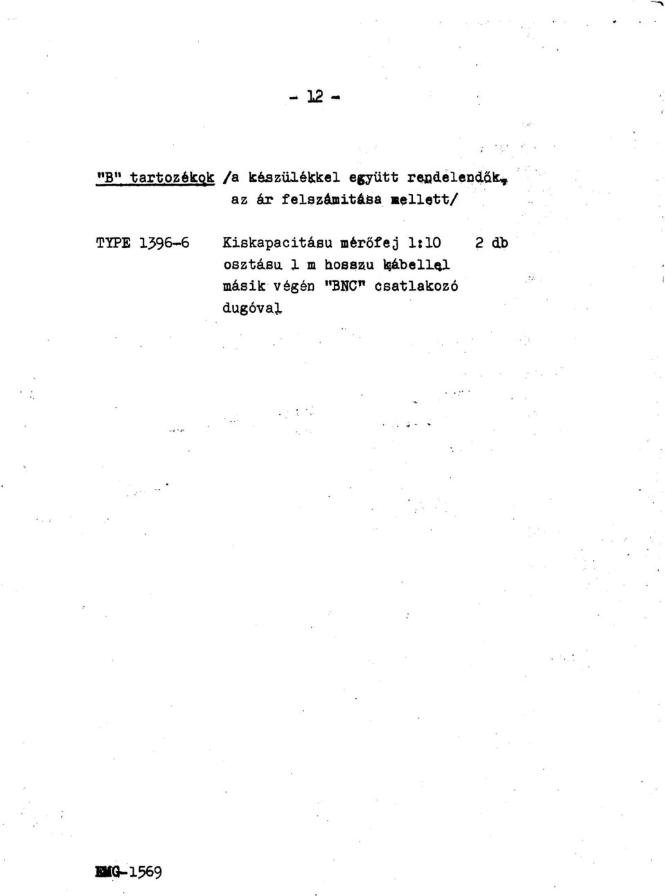 ~ az ár felszámittas ellett/ TYPE 1396-6