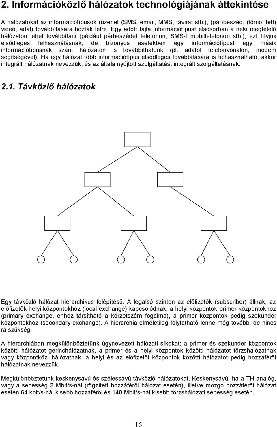 ), ezt hívjuk elsődleges felhasználásnak, de bizonyos esetekben egy információtípust egy másik információtípusnak szánt hálózaton is továbbíthatunk (pl. adatot telefonvonalon, modem segítségével).