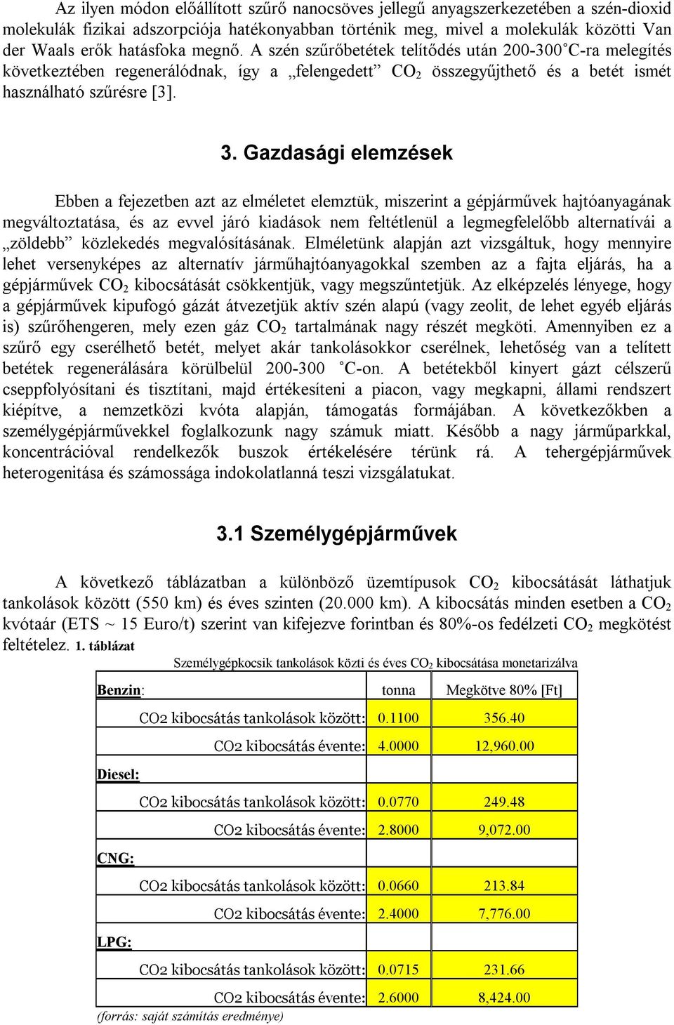 Gazdasági elemzések Ebben a fejezetben azt az elméletet elemztük, miszerint a gépjárművek hajtóanyagának megváltoztatása, és az evvel járó kiadások nem feltétlenül a legmegfelelőbb alternatívái a