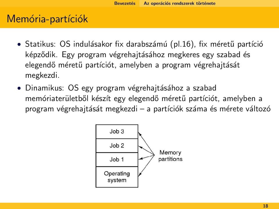 Egy program végrehajtásához megkeres egy szabad és elegendő méretű partíciót, amelyben a program végrehajtását