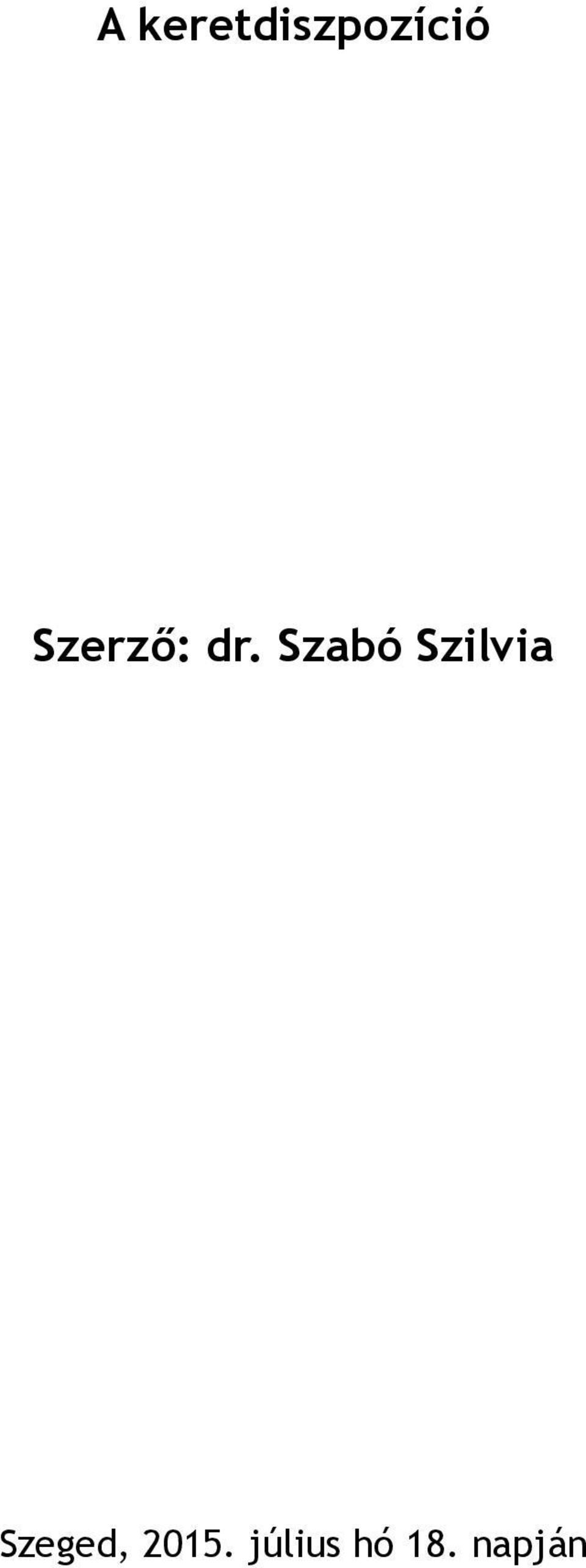 Szabó Szilvia