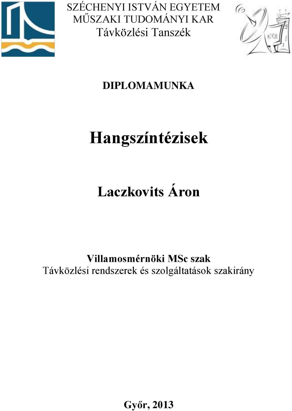 Laczkovits Áron Villamosmérnöki MSc szak