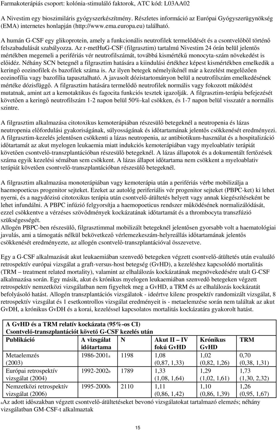 A humán G-CSF egy glikoprotein, amely a funkcionális neutrofilek termelődését és a csontvelőből történő felszabadulását szabályozza.