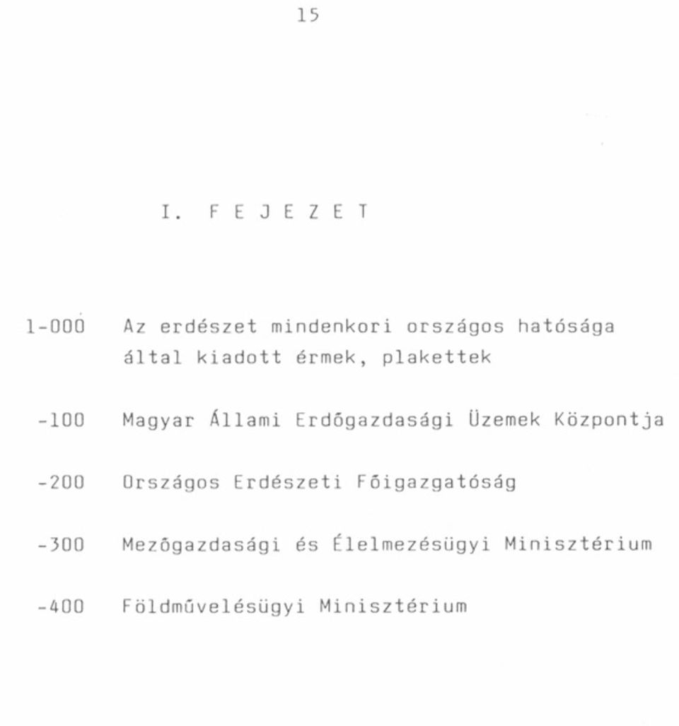 Üzemek Központja -200 Országos Erdészeti Főigazgatóság -300