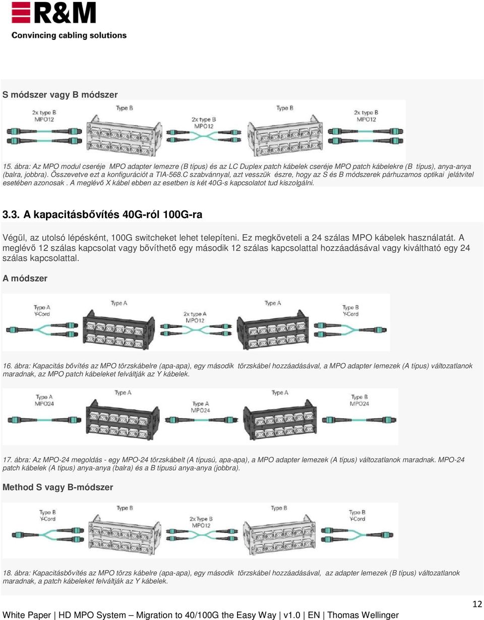 A meglévő X kábel ebben az esetben is két 40G-s kapcsolatot tud kiszolgálni. 3.3. A kapacitásbővítés 40G-ról 100G-ra Végül, az utolsó lépésként, 100G switcheket lehet telepíteni.