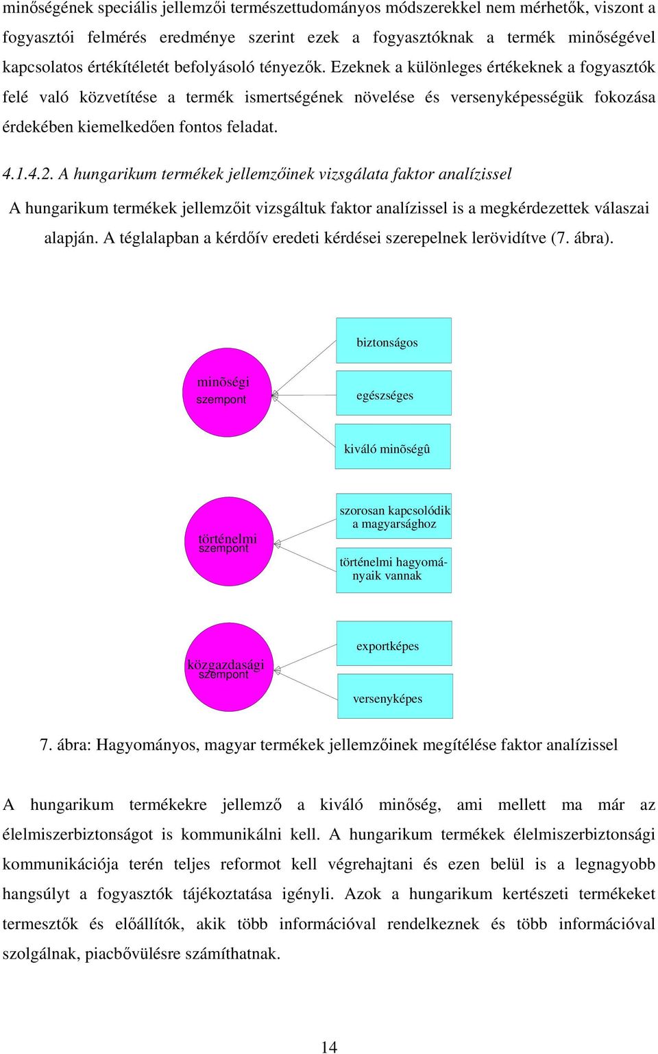 A hungarikum termékek jellemzőinek vizsgálata faktor analízissel A hungarikum termékek jellemzőit vizsgáltuk faktor analízissel is a megkérdezettek válaszai alapján.