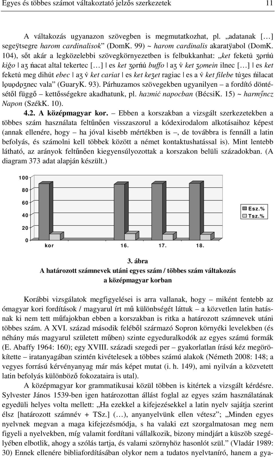 104), sőt akár a legközelebbi szövegkörnyezetben is felbukkanhat: ket feketu ʒvrńu kiģo aʒ ńacat altal tekertec [ ] es ket ʒvrńu buffo aʒ v ket ʒvmein ilnec [ ] es ket feketu meg dihuṫ ebec aʒ v ket