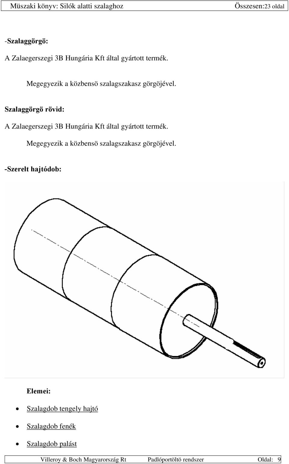 Szalaggörgö rövid: A Zalaegerszegi 3B Hungária Kft által gyártott termék.