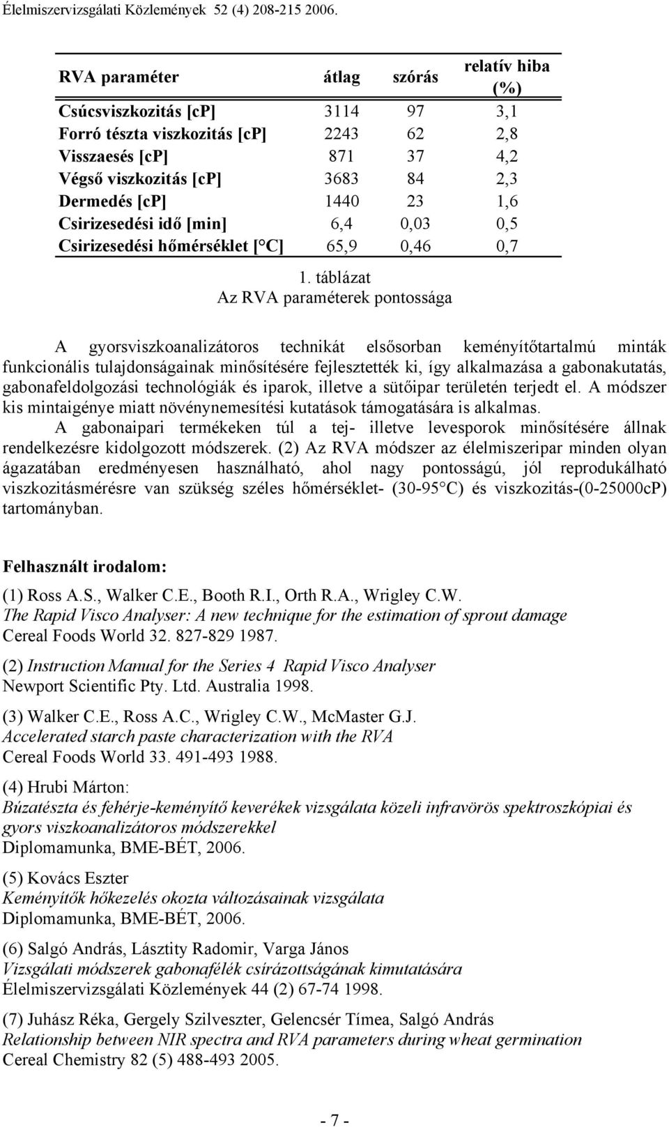 23 1,6 Csirizesedési idő [min] 6,4,3,5 Csirizesedési hőmérséklet [ C] 65,9,46,7 1.