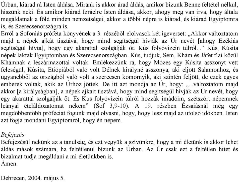 Erről a Sofoniás próféta könyvének a 3.