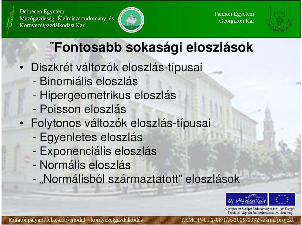 Folytonos változók eloszlás-típusai - Egyenletes eloszlás -